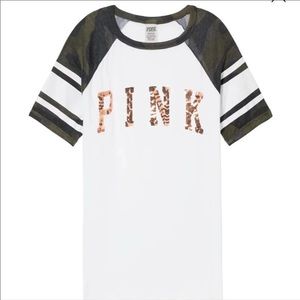 🆕 PINK BLING PERFECT CREW TEE